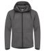 Pemberton Hood Full Zip Men Anthracite melange