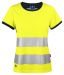 6012 T-SHIRT DAM EN ISO 20471 KLASS 2/1 Gul/Svart