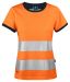 6012 T-SHIRT DAM EN ISO 20471 KLASS 2/1 Orange/Svart