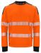 6108 SWEATSHIRT EN ISO 20471 KLASS 3/2 Orange/Svart