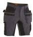 2196 Hantverksshorts Stretch mörkgrå/svart