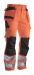 2377 Hantverksbyxa Varsel orange/svart