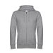 KING Huvtröja med dragkedja Heather Grey