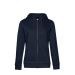 QUEEEN Huvtröja med dragkedja/ dam Navy Blue