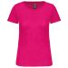 Dam Bio150IC T-shirt med Rund Hals Fuchsia