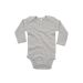 Ekologisk långärmad body till bebis Heather Grey Melange