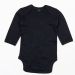 Ekologisk långärmad body till bebis Black