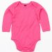 Ekologisk långärmad body till bebis Fuchsia