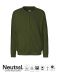Unisex Sweatshirtjacka Militärgrön
