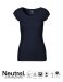 Dam T-shirt rund hals Marinblå