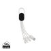 4-i-1 kabel med karbinclip vit