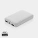 5.000 mAh powerbank i RCS återvunnen plast vit