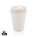 Återanvändningsbar dubbelväggig kaffemugg 300ml vit
