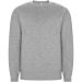 Batian unisex tröja med rund hals ekologisk bomull Marl Grey