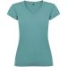 Victoria kortärmad v-ringad T-shirt för dam Dusty Blue