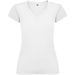 Victoria kortärmad v-ringad T-shirt för dam Vit