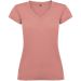 Victoria kortärmad v-ringad T-shirt för dam Clay Orange