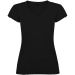 Victoria kortärmad v-ringad T-shirt för dam Svart