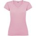 Victoria kortärmad v-ringad T-shirt för dam Ljusrosa