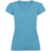 Victoria kortärmad v-ringad T-shirt för dam Turkos