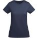 Breda kortärmad T-shirt ekologisk bomull dam Navy Blue