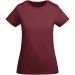 Breda kortärmad T-shirt ekologisk bomull dam Garnet