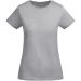 Breda kortärmad T-shirt ekologisk bomull dam Marl Grey