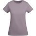 Breda kortärmad T-shirt ekologisk bomull dam Lavendel