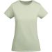 Breda kortärmad T-shirt ekologisk bomull dam Mist Green