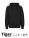 Unisex Tiger Cotton Hoodie Svart