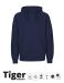 Unisex Tiger Cotton Hoodie Marinblå