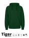 Unisex Tiger Cotton Hoodie Mörkgrön