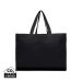 VINGA Hilo AWARE™ återvunnen canvas maxi totebag svart