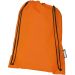 Oriole RPET ryggsäck med dragsko 5L Orange