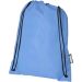 Oriole RPET ryggsäck med dragsko 5L Ljusblå