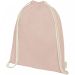 Orissa 100 g/m² GOTS ryggsäck med dragsnöre i ekologisk bomull 5L Pale blush pink