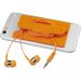 Wired öronsnäckor och telefonplånbok i silikon Orange