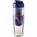H2O Active® Tempo 700 ml sportflaska med uppfällbart lock och fruktkolv Transparent Vit