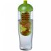 H2O Active® Tempo 700 ml sportflaska med kupollock och fruktkolv Transparent Vit