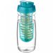 H2O Active® Pulse 600 ml sportflaska med uppfällbart lock och fruktkolv Transparent Transparent