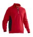 5401 Sweatshirt 1/2-zip röd/svart