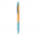 Bambu & vetestrå penna blå