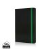 Anteckningsbok Deluxe - hårt omslag - färgade kantsidor - A5 grön, svart