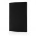 Softcover PU anteckningsbok med färgade kanter svart