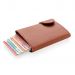 C-secure RFID korthållare & plånbok brun, silver