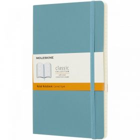 Classic L anteckningsbok med mjukt omslag – linjerad Reef blå (revblå)