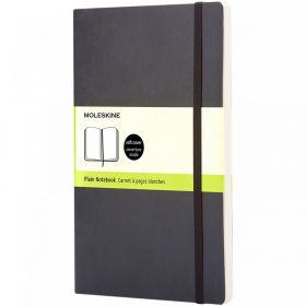 Moleskine Classic L anteckningsbok med mjukt omslag – blanka sidor Svart