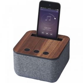Shae Bluetooth®-högtalare med tyg och trä Brun