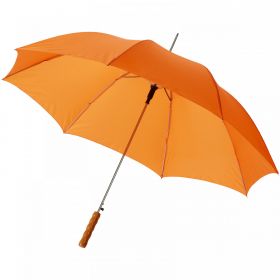 Lisa 23" automatiskt paraply med trähandtag Orange