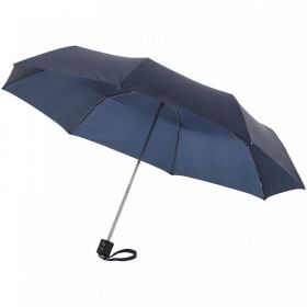Ida 21,5" hopfällbart paraply Marinblå